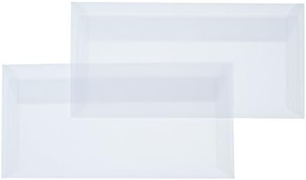 KARTEN24PLUS Envelopes White Transparent DIN Long 110 x 220 mm with Adhesive Strip 90 g/m²