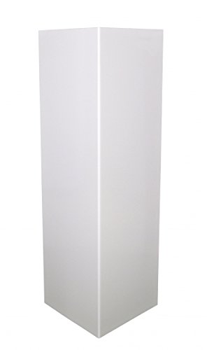 pulverbeschichtete Säule schlicht weiß 100x30x30cm