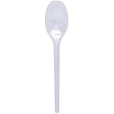 Plastik Sup Kaşık Şeffaf - 100 Adet