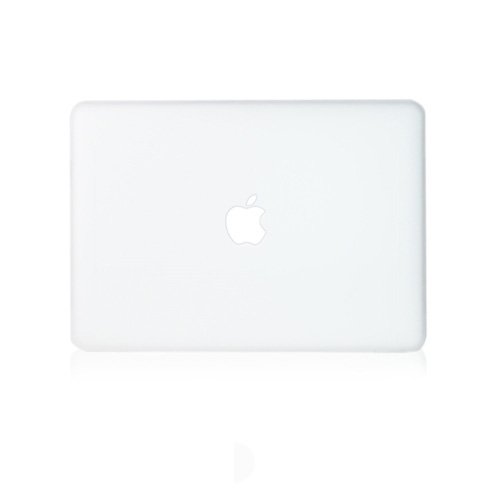 Generic Matt Tasche Case für Apple New macbook white 13 13.3 Zoll Model Schutzhülle Etui (ohne Apple Ausschnitt logo) Model A1342-Transparent - 2