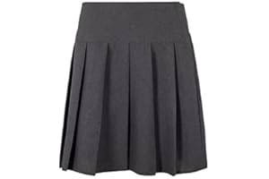 GADGETS MAFIA School Girls Ladies Women All Round Pleated Zip Drop Waist Skirt Available Sizes 9 to 16 Years Women UK Size 10 to 20