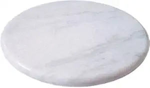 Handmade Marble Chakla for Roti Maker Kitchen Utensil Heavy Dual,9 Inch (White)