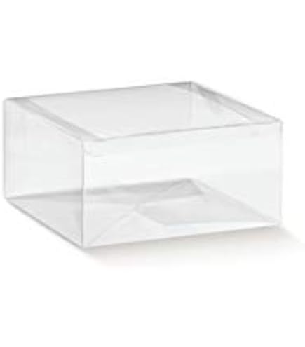 PuntoCasaStore Scatole Bomboniere Trasparenti In PVC, Pieghevoli, 20 Pezzi Da 10x10x12 Cm, Contenitori Portaconfetti Per Matrimoni, Battesimi E Compleanni - 4