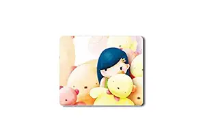 Cute Cartoon Girl Mouse pad|Non-Slippery Rubber Base Matte Finish Mouse pad for Computer/Laptop |Friendly for All Types of Mouse|Dust Free Mouse pad
