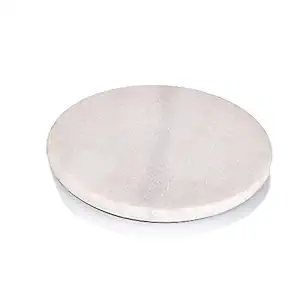 Indiartistry Indian White Marble Roti Maker White Marble Chakla 10 Inch Diameter