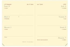 Quo Vadis – Recambio Agenda 2025 – Miniweek – Semainier Horizontal – Francés – 12 meses de enero a diciembre – 7 x 10 cm – Papel Clairefontaine marfil – Fabricación francesa