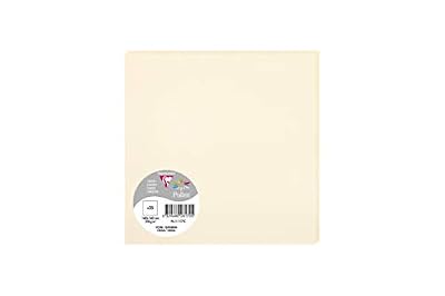 Clairefontaine 1117C Pack de 25 Cartes Pollen 16 x 16 cm 210 g/m² Ivoire