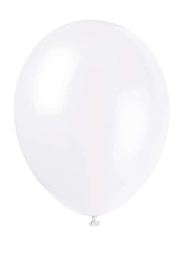 Unique Party - 80002 - Paquet de 10 ballons - Latex - 30 cm - Blanc Lin