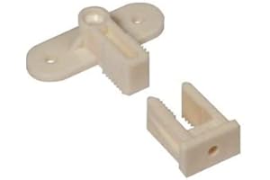ABRAFIX 2pk Dummy Drawer Front Connector - Permafix Block Cream White Plastic
