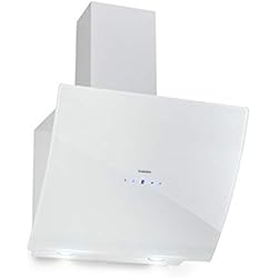 Klarstein Annabelle 60 - hotte aspirante, hotte murale, Tête libre, extraction/circulation d'air, extraction 650 m³/h, 230W, Éclairage LED, Blanc