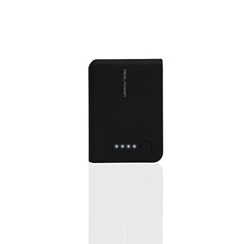 RealPower PB-10k externer kompakter Akku Batterie Handy Ladegerät Powerbank 10.000 mAh für iPhone, iPad, Samsung Galaxy und weitere Smartphones (black) - 2