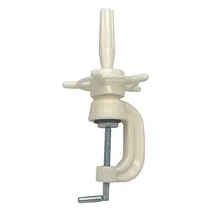 ZHTY Training Head Stand Adjustable Canvas Head Holding Clamp Stand for Wig Display Styling Ivory 005