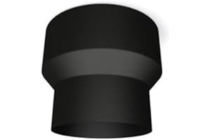 RHINO FLUES - 5 Inch (125mm) to 6 Inch (150mm) Stove Flue Pipe Adaptor Matt Black, Friction Fit - Robust Quality Construction of Heat Resistant enameled Steel. Remember to Seal with Silicone sealant.