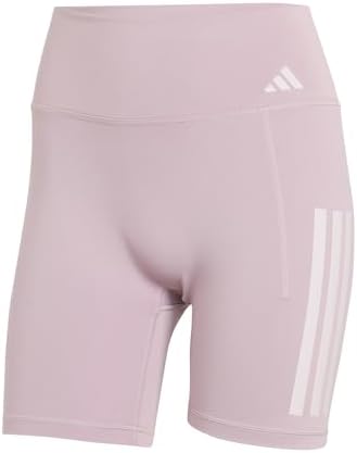 adidas Femme Optime Workout 3-Stripes Short Leggings, preloved fig, L 5 inch