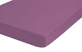 Biberna 77640/055/322 - Sábana bajera ajustable elástica, especial para colchón desde 25 cm, hasta 35 cm de grosor, jersey 95% algodón y 5% elastano, ultrasuave e extensible, para una cama de 180 x 200 cm, hasta 200 x 220 cm, color frambuesa roja