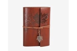 wenrescry Carnet de Notes A5 en Cuir PU, Journal de Voyage Vintage, Carnet à Feuilles Mobiles avec Design Élégant, Cahier Personnel Pratique pour Écriture, Idéal pour Cadeau