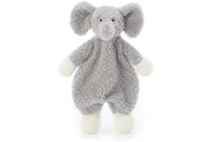 Apricot Lamb Stuffed Animals Security Blanket Gray Elephant Infant Nursery Character Blanket Luxury Snuggler Plush(Gray Elephant, 10 Inches)