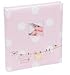 Kenro baby girl pink polka dot design traditional photo album with 50 sheets / 100 pages