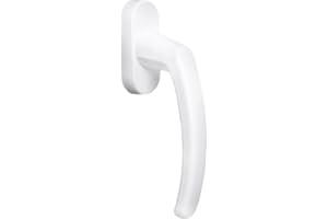Primo-Befestigungstechnik GmbH RAL9016 Poignée de fenêtre en plastique Blanc Carré de 38 mm de long Avec 2 vis à tête fraisée à empreinte cruciforme