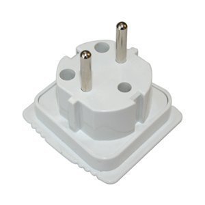 Preisvergleich Produktbild iZKA - Travel Adapter (ROUND PIN) Konvertiert - EU Europa Europäische Großbritannien zum EU, Frankreich, Deutschland, Spanien, Europa Schuko 2 Pin. Konvertiert UK Stecker für Reisen nach: - Albanien Algerien Angola Argenita Österreich Azoren Bangladesch Belgien Bolivien Bosnien Brasilien Bulgarien