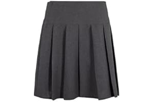 RASH ACCESSORIES School Girls Ladies Women All Round Pleated Zip Drop Waist Skirt Available Sizes 9 to 16 Years Women UK Size 10 to 20