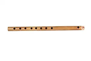 Kannan Musical Instruments Carnatic Side Flute, 8 Holes (scale 3), Sandal with brown