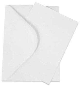100 Pack A6 White Postcard Blanks & C6 White Envelopes - Single Sided 300gsm Smooth White Craft Cardstock. Perfect for Cardmaking, Arts & Crafts, Flash Cards, Index Cards.