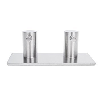 Alicemall Selbstklebend Kleiderhaken Mantel Hut Serviette Wandhaken Bad Küche Edelstahl 2HAKEN(silber) - 3