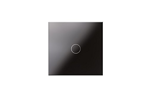Preisvergleich Produktbild Design Touch Dimmer Lichtschalter mit Glasplatte schwarz