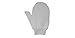 Riffi Original Solid-Coloured Massage Mitt with Thumb - R750