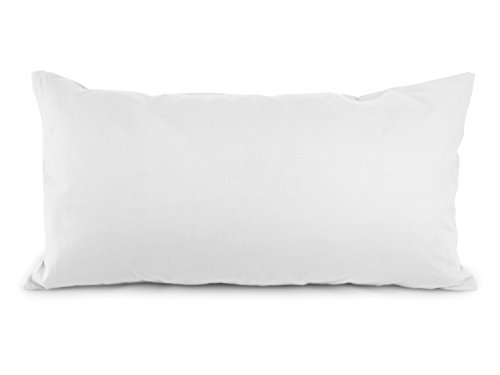Renforcé-Kissenbezüge im Doppelpack – 100% Baumwolle – schlicht und edel im Design, in 8 Uni-Farben, 40 x 80 cm, weiß - 3