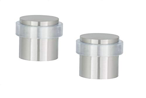 EVI Herrajes 040157T2UAM Pack De Topes De Puerta, Acabado, Transparente Mate, 20x20mm, Set de 2 Piezas