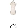 Loop Female Dress Form Wheel Base Mannequin Statue Premium Store Display Dummy Mannequin Dummy Model Stand Hanger Dress Kurti Display Stand (White, Large (12))