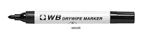 Whiteboard Drywipe Marker Pens Bullet Tip Black