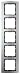 Produktbild Hager B3 – Rahmen 80 x 80 5 Elemente Aluminium
