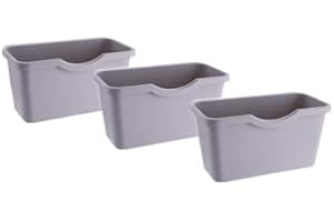 RIKYO 2 Pack White Hanging Cup Holders,10x5x4.5"Trolley Basket Storage,Rolling Cart Accessories Hanging Buckets Hanging Bins,Plant Containers,Storage Bucket,Make Up Pencil Holder,Kitchen Storage Container