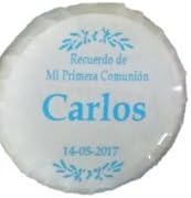 50 jaboncitos Personalized for comunión-boda-bautizo in Pink, Blue or Gold blue