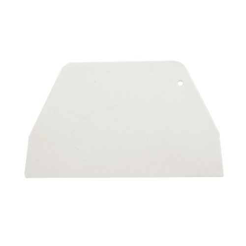 SODIAL(R) 19 cm x 12,5 cm flache weisse Kunststoff Kuchen Schaber