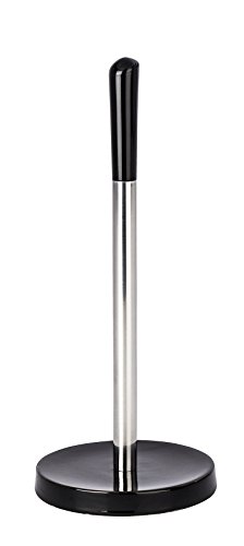 Wenko 22008100 Toilettenpapier-Ersatzrollenhalter Polaris, Keramik, schwarz, 14 x 14 x 36 cm