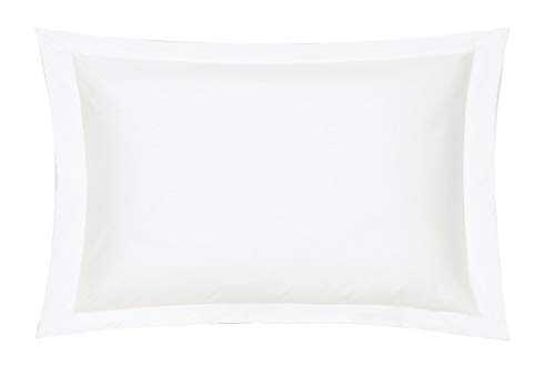 Blanc des Vosges  Uni Percale Taie Coton Blanc 50 x 75 cm