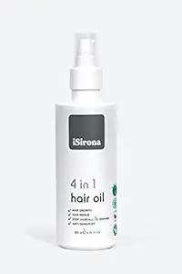 iSirona 4 In 1 Hair Oil for Hair Growth- Hair Repaire- Stop Hairfall &Damage -Anti Dandruff - No Paraben -No Silicones- No Mineral -No Colour -200ml