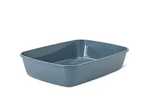 Savic | Cat Litter Tray| Iriz Modern Design Kitten and Cat Litter Tray and Low Entry Height for Easy Access,Helps Keep The Surrounding Area Clean and Tidy| Size-50 cm| Bluestone