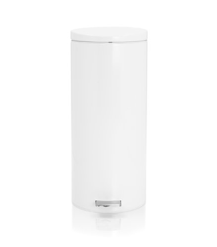 Brabantia 478741 Treteimer 30 L Silent mit Kunststoffeinsatz, weiß