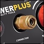 1.100 Watt Kompressor Spiralschlauch und Reifenfüller im Set – 1,5 PS, 8 bar, 6 Liter Tank – Art. Nr. POWX1721 + Zubehör - 9