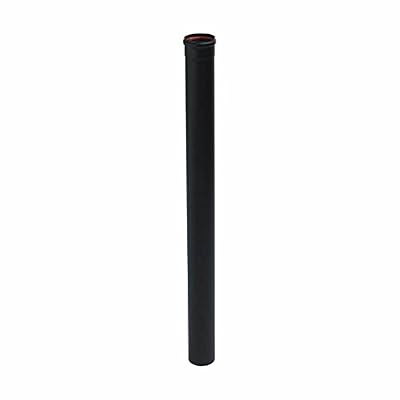 Ten Tuyau de 100cm émail noir mat Diamètre 80mm pour poêles à Pellets + Joint fibre - 344019