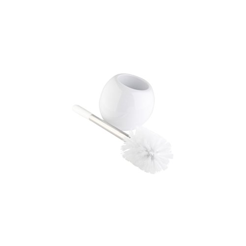 axentia WC – Bürste aus Keramik, umweltfreundliches Material, weiss, Toilettenbürste mit Edelstahlgriff, edles Design, Reinigungsbürste fürs WC, Gäste WC, Badezimmer, wechselbarer Bürstenkopf, Ø 14 cm, Höhe ca. 36 cm, stabil und langlebig - 3