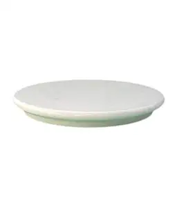 Stone King Marble Round Board with Anti-Skid Bottom Ring Base Marble Chakla/Marble Roti Maker/Pizza Maker (11 in, White)