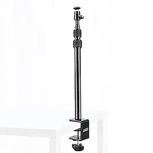 Desk Mount Stand Tabletop C-clamp Mount Aluminum Alloy Light Stand 41-100cm/16in-39.3in Adjustable Height 1/4 Inch Screw with 360� Rotatable Ballhead for DSLR Camera Ring Light Video Light