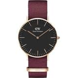 Daniel Wellington Unisex Erwachsene Analog Quarz Smart Watch Armbanduhr mit Stoff Armband DW00100273