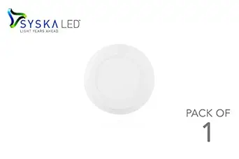 Syska 9 Watts 2 in 1 LED Panel Light (Cool Day Light & Red Ring, Pack of 1, Round)